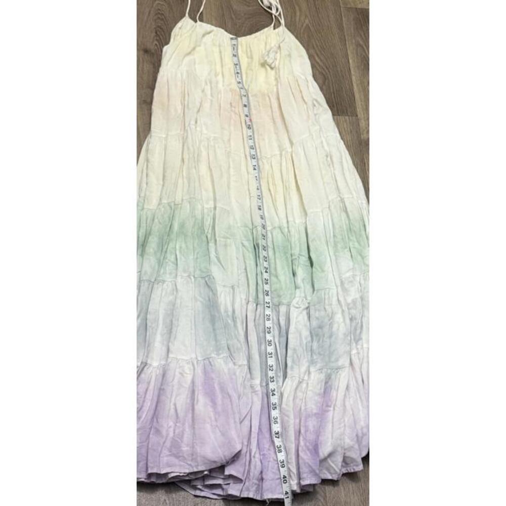 Whimsical Storia Pastel Tie-Dye Colorful Sundress Maxi Dress Size Small - Picture 9 of 10